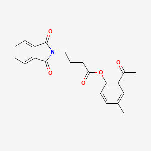 molecular formula C21H19NO5 B7747646 (2-Acetyl-4-methylphenyl) 4-(1,3-dioxoisoindol-2-yl)butanoate 