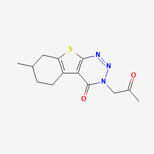 7-methyl-3-(2-oxopropyl)-5,6,7,8-tetrahydro[1]benzothieno[2,3-d][1,2,3]triazin-4(3H)-one