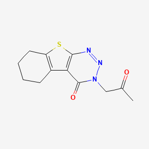 molecular formula C12H13N3O2S B7747683 3-(2-oxopropyl)-5,6,7,8-tetrahydro[1]benzothieno[2,3-d][1,2,3]triazin-4(3H)-one 