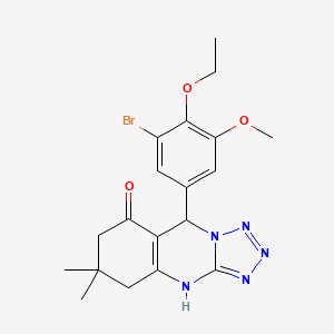 molecular formula C19H22BrN5O3 B7747714 9-(3-Bromo-4-ethoxy-5-methoxyphenyl)-6,6-dimethyl-4,5,7,9-tetrahydrotetrazolo[5,1-b]quinazolin-8-one 
