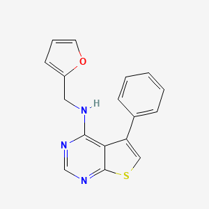 molecular formula C17H13N3OS B7747741 N-(furan-2-ylmethyl)-5-phenylthieno[2,3-d]pyrimidin-4-amine 