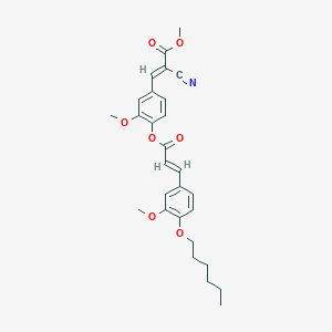 molecular formula C28H31NO7 B7747915 methyl (E)-2-cyano-3-[4-[(E)-3-(4-hexoxy-3-methoxyphenyl)prop-2-enoyl]oxy-3-methoxyphenyl]prop-2-enoate 