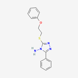 molecular formula C16H16N4OS B7747939 3-((2-phenoxyethyl)thio)-5-phenyl-4H-1,2,4-triazol-4-amine 