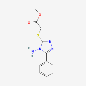 molecular formula C11H12N4O2S B7747940 Methyl 2-[(4-amino-5-phenyl-1,2,4-triazol-3-yl)sulfanyl]acetate 