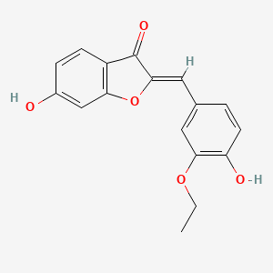 molecular formula C17H14O5 B7747958 (2Z)-2-[(3-ethoxy-4-hydroxyphenyl)methylidene]-6-hydroxy-1-benzofuran-3-one 