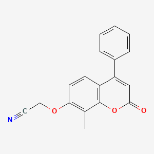 molecular formula C18H13NO3 B7747966 2-(8-Methyl-2-oxo-4-phenylchromen-7-yl)oxyacetonitrile 
