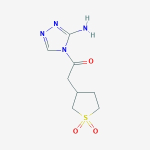 molecular formula C8H12N4O3S B7748011 1-(3-Amino-1,2,4-triazol-4-yl)-2-(1,1-dioxothiolan-3-yl)ethanone 