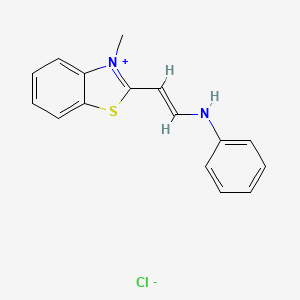 N-[(E)-2-(3-methyl-1,3-benzothiazol-3-ium-2-yl)ethenyl]aniline;chloride