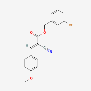 molecular formula C18H14BrNO3 B7748099 (E)-3-bromobenzyl 2-cyano-3-(4-methoxyphenyl)acrylate 