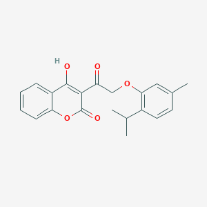 molecular formula C21H20O5 B7748105 4-Hydroxy-3-[2-(5-methyl-2-propan-2-ylphenoxy)acetyl]chromen-2-one 