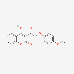 molecular formula C19H16O6 B7748111 3-[(4-ethoxyphenoxy)acetyl]-4-hydroxy-2H-chromen-2-one 