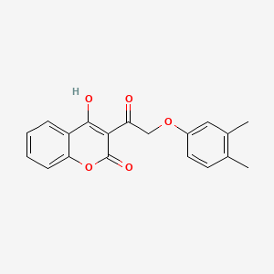 molecular formula C19H16O5 B7748116 3-[2-(3,4-Dimethylphenoxy)acetyl]-4-hydroxychromen-2-one 