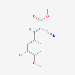 molecular formula C12H10BrNO3 B7748129 (E)-methyl 3-(3-bromo-4-methoxyphenyl)-2-cyanoacrylate 