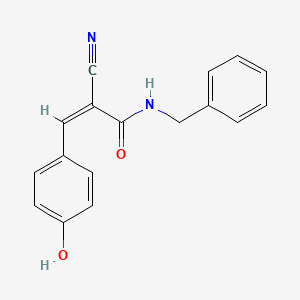 molecular formula C17H14N2O2 B7748140 (2Z)-N-benzyl-2-cyano-3-(4-hydroxyphenyl)prop-2-enamide 