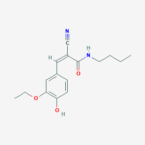molecular formula C16H20N2O3 B7748149 (2Z)-N-butyl-2-cyano-3-(3-ethoxy-4-hydroxyphenyl)prop-2-enamide 