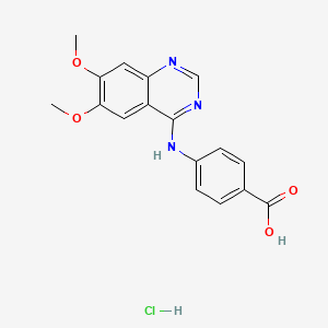 molecular formula C17H16ClN3O4 B7748163 4-[(6,7-Dimethoxyquinazolin-4-yl)amino]benzoic acid hydrochloride 