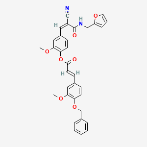 [4-[(Z)-2-cyano-3-(furan-2-ylmethylamino)-3-oxoprop-1-enyl]-2-methoxyphenyl] (E)-3-(3-methoxy-4-phenylmethoxyphenyl)prop-2-enoate