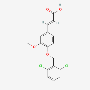 molecular formula C17H14Cl2O4 B7748214 (2E)-3-{4-[(2,6-dichlorophenyl)methoxy]-3-methoxyphenyl}prop-2-enoic acid 