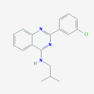 molecular formula C18H18ClN3 B7748247 2-(3-chlorophenyl)-N-(2-methylpropyl)quinazolin-4-amine 