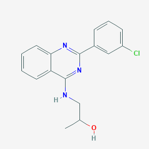 1-[[2-(3-Chlorophenyl)quinazolin-4-yl]amino]propan-2-ol