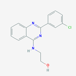 molecular formula C16H14ClN3O B7748258 2-((2-(3-Chlorophenyl)quinazolin-4-yl)amino)ethanol 