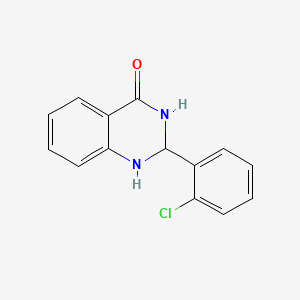 molecular formula C14H11ClN2O B7748269 2-(2-chlorophenyl)-2,3-dihydro-1H-quinazolin-4-one CAS No. 13324-80-6