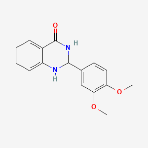 molecular formula C16H16N2O3 B7748285 2-(3,4-dimethoxyphenyl)-2,3-dihydroquinazolin-4(1H)-one 