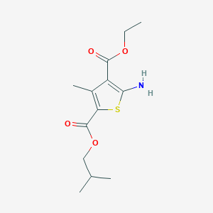 molecular formula C13H19NO4S B7748287 4-Ethyl 2-isobutyl 5-amino-3-methylthiophene-2,4-dicarboxylate 