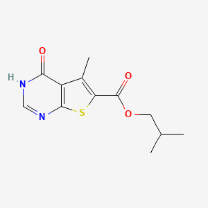 molecular formula C12H14N2O3S B7748288 Isobutyl 5-methyl-4-oxo-3,4-dihydrothieno[2,3-d]pyrimidine-6-carboxylate 