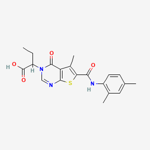 2-{6-[(2,4-dimethylphenyl)carbamoyl]-5-methyl-4-oxothieno[2,3-d]pyrimidin-3(4H)-yl}butanoic acid