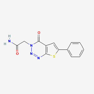 molecular formula C13H10N4O2S B7748425 2-(4-Oxo-6-phenylthieno[2,3-d]triazin-3-yl)acetamide 