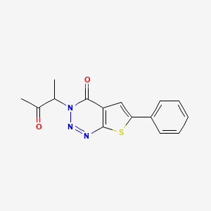 molecular formula C15H13N3O2S B7748464 3-(1-methyl-2-oxopropyl)-6-phenylthieno[2,3-d][1,2,3]triazin-4(3H)-one 