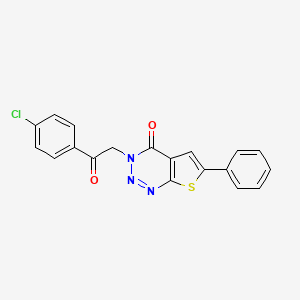 molecular formula C19H12ClN3O2S B7748471 3-(2-(4-chlorophenyl)-2-oxoethyl)-6-phenylthieno[2,3-d][1,2,3]triazin-4(3H)-one 