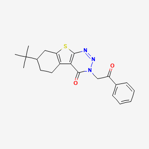 molecular formula C21H23N3O2S B7748475 7-tert-butyl-3-(2-oxo-2-phenylethyl)-5,6,7,8-tetrahydro[1]benzothieno[2,3-d][1,2,3]triazin-4(3H)-one 