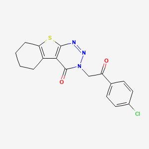 molecular formula C17H14ClN3O2S B7748479 3-[2-(4-chlorophenyl)-2-oxoethyl]-5,6,7,8-tetrahydro[1]benzothieno[2,3-d][1,2,3]triazin-4(3H)-one 