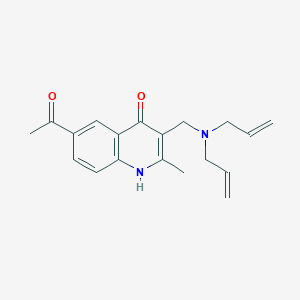 molecular formula C19H22N2O2 B7748487 6-acetyl-3-[[bis(prop-2-enyl)amino]methyl]-2-methyl-1H-quinolin-4-one 