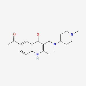 6-acetyl-2-methyl-3-[[methyl-(1-methylpiperidin-4-yl)amino]methyl]-1H-quinolin-4-one