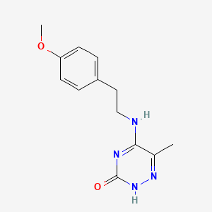 molecular formula C13H16N4O2 B7748541 5-((4-Methoxyphenethyl)amino)-6-methyl-1,2,4-triazin-3-ol 