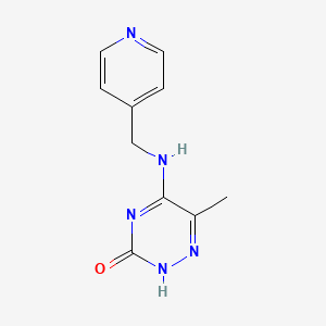molecular formula C10H11N5O B7748543 6-methyl-5-(pyridin-4-ylmethylamino)-2H-1,2,4-triazin-3-one 