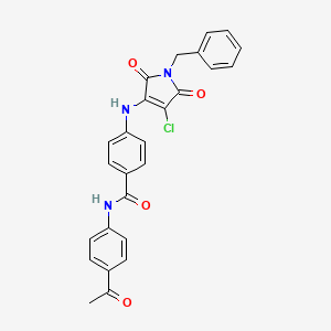 molecular formula C26H20ClN3O4 B7748759 N1-(4-acetylphenyl)-4-(1-benzyl-4-chloro-2,5-dihyd ro-1H-3-pyrrolylamino)benzamide 