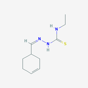 (1E,N'Z)-N'-(cyclohex-3-en-1-ylmethylene)-N-ethylcarbamohydrazonothioic acid