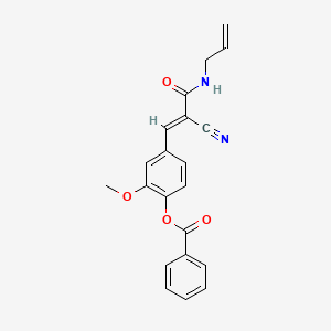 molecular formula C21H18N2O4 B7748851 [4-[(E)-2-cyano-3-oxo-3-(prop-2-enylamino)prop-1-enyl]-2-methoxyphenyl] benzoate 