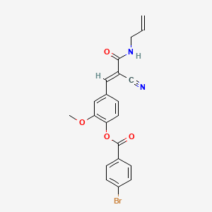 molecular formula C21H17BrN2O4 B7748855 [4-[(E)-2-cyano-3-oxo-3-(prop-2-enylamino)prop-1-enyl]-2-methoxyphenyl] 4-bromobenzoate 