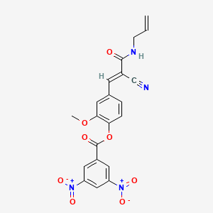 molecular formula C21H16N4O8 B7748861 [4-[(E)-2-cyano-3-oxo-3-(prop-2-enylamino)prop-1-enyl]-2-methoxyphenyl] 3,5-dinitrobenzoate 