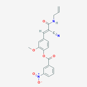 molecular formula C21H17N3O6 B7748876 [4-[(E)-2-cyano-3-oxo-3-(prop-2-enylamino)prop-1-enyl]-2-methoxyphenyl] 3-nitrobenzoate 