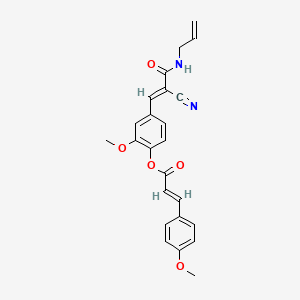 [4-[(E)-2-cyano-3-oxo-3-(prop-2-enylamino)prop-1-enyl]-2-methoxyphenyl] (E)-3-(4-methoxyphenyl)prop-2-enoate
