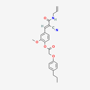 molecular formula C25H26N2O5 B7748938 [4-[(E)-2-cyano-3-oxo-3-(prop-2-enylamino)prop-1-enyl]-2-methoxyphenyl] 2-(4-propylphenoxy)acetate 