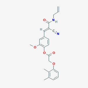 molecular formula C24H24N2O5 B7748952 [4-[(E)-2-cyano-3-oxo-3-(prop-2-enylamino)prop-1-enyl]-2-methoxyphenyl] 2-(2,3-dimethylphenoxy)acetate 