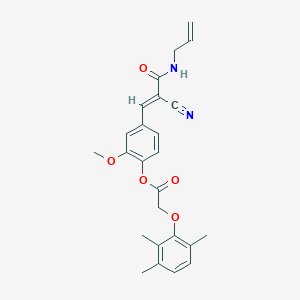 molecular formula C25H26N2O5 B7748960 [4-[(E)-2-cyano-3-oxo-3-(prop-2-enylamino)prop-1-enyl]-2-methoxyphenyl] 2-(2,3,6-trimethylphenoxy)acetate 