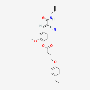[4-[(E)-2-cyano-3-oxo-3-(prop-2-enylamino)prop-1-enyl]-2-methoxyphenyl] 4-(4-ethylphenoxy)butanoate